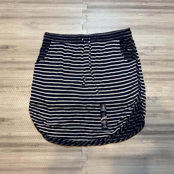 NWOT Gap Women's Blue Stripe Tie Waist Mini Skirt - Picture 1 of 3